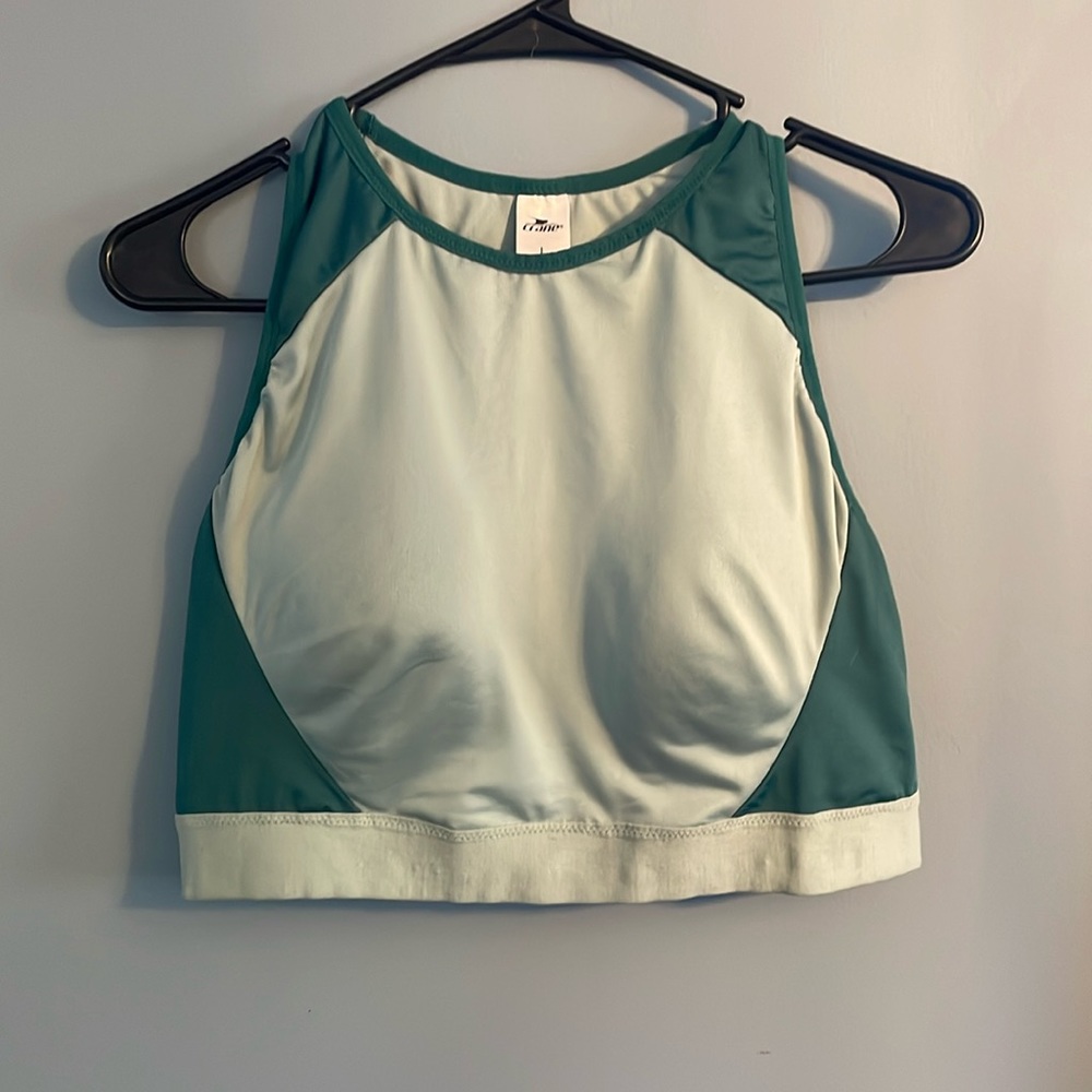 Blue sports bra